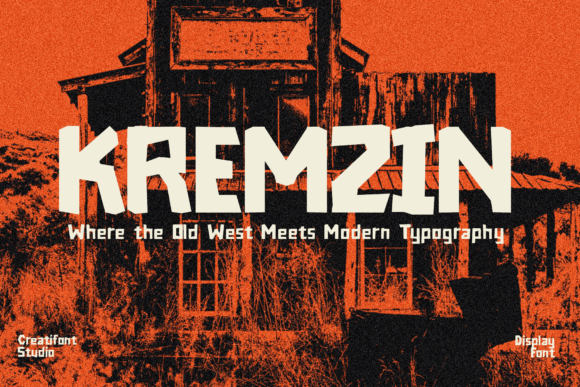 Kremzin: A Display Font with Western Whimsy and Editorial Charm