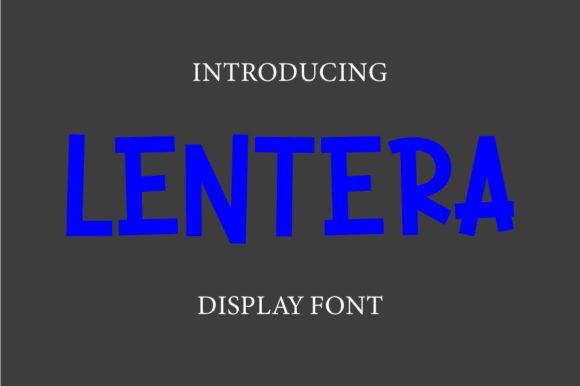 Lentera: A Display Font for Crafting Beautiful, Readable Products