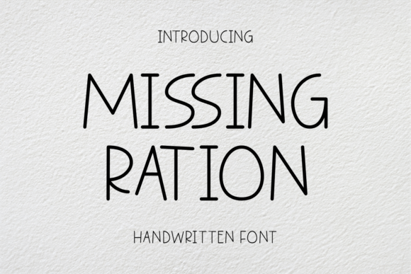 Missing Ration: A Mysterious Yet Marketable Display Font