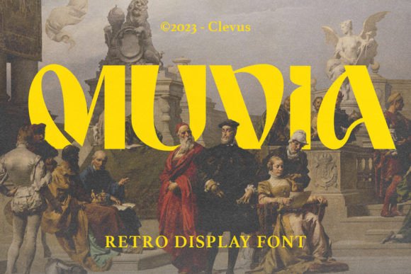 Muvia: A Retro Display Font That Stops Scrollers
