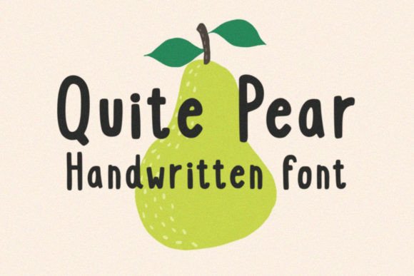 Quite Pear: A Handwritten Font That Adds Personality to Digital Design