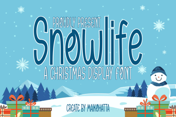 Snowlife: A Festive Font for Digital Design