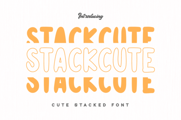 Stackcute: A Playful, Stacked Display Font for Handmade Brands